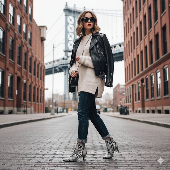 Circus by Sam Edelman Kirby Booties Snake Print Size 6.5 NIB - Picture 1 of 4